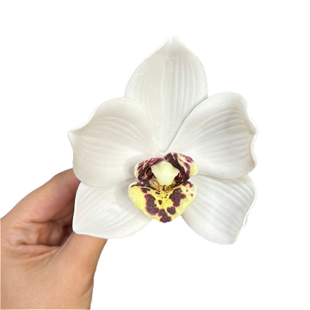 Porta-guardanapo orquídea branca luxo