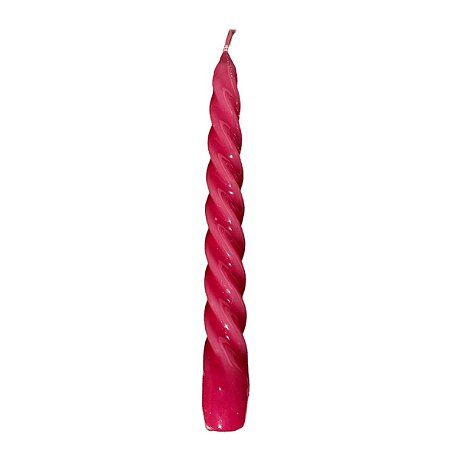Vela espiral cor rosa
