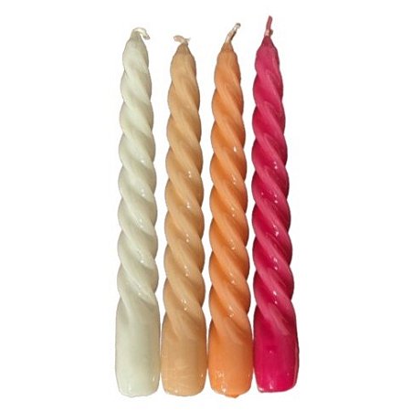 Kit com 4 velas espiral