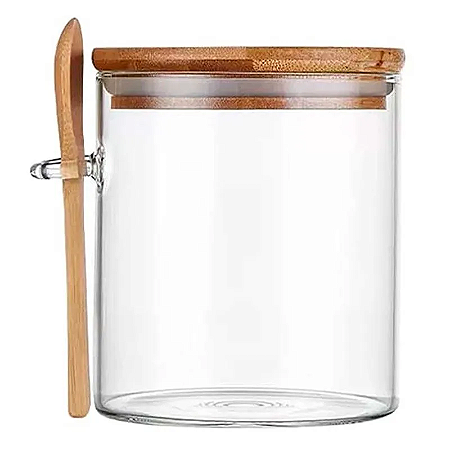Pote hermético de vidro com colher 400 ml
