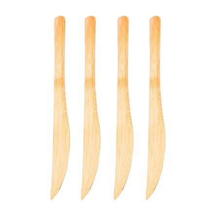 Kit com 4 espátulas bambu