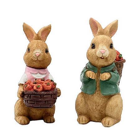 Casal coelho resina