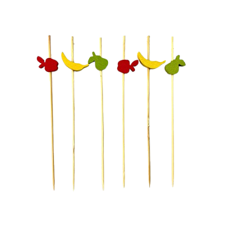 Kit com 50 palitos aperitivos 'frutas'