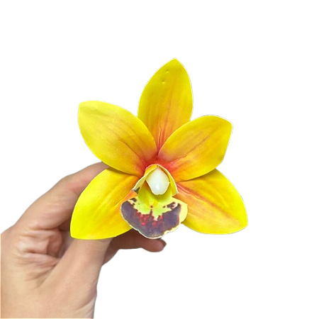 Porta-guardanapo orquídea amarela