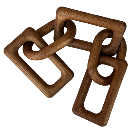 Adorno elo corrente madeira