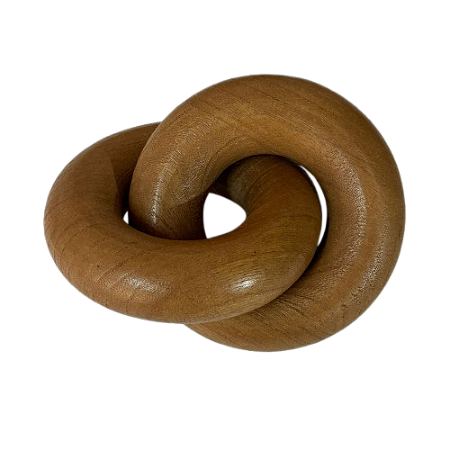 Adorno nó elo madeira