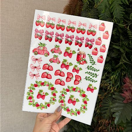 Adesivo para louças - Morangos