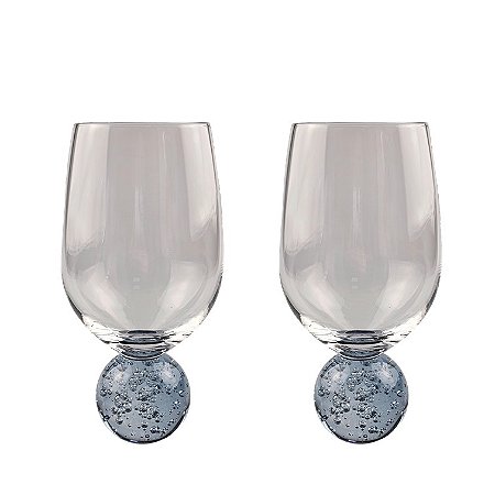 Kit com 2 taças bola - cor azul