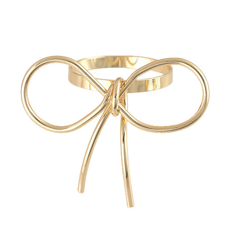 Porta-guardanapo laço dourado