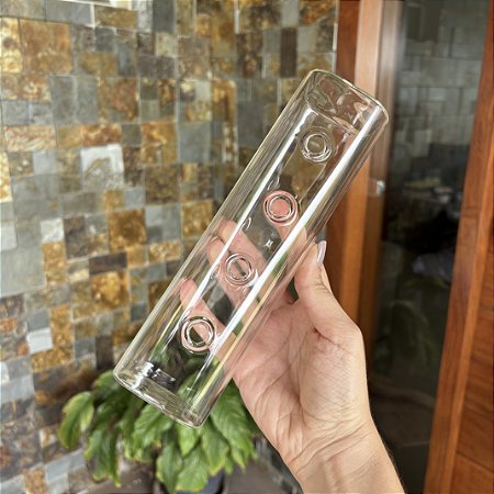 Floreira vidro 4 furos