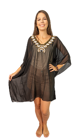 Kaftan Pedraria Preta