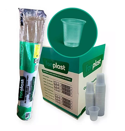 COPO TRANSPARENTE PS 180ML ESPIGA COM 100