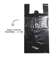 SACOLA PLASTICA RECUPERADA PRETA 35X45 C/5KG