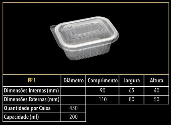 EMBALAGEM PP -01 200ML STARPACK C/450