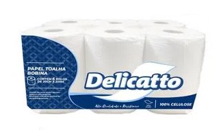 PAPEL TOALHA BOB.DELICATTO 24GR 100%CEL FS 6X20X200