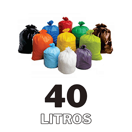 SACO PARA LIXO 40 Litros - COLETA SELETIVA - 50 unidades