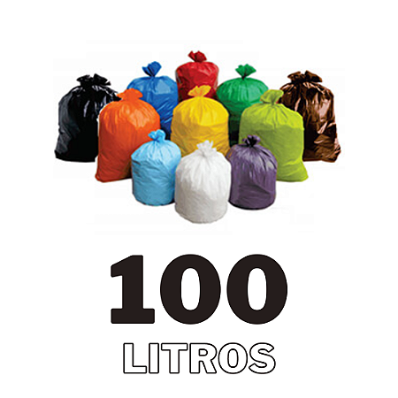 SACO PARA LIXO 100 Litros - COLETA SELETIVA - 50 unidades