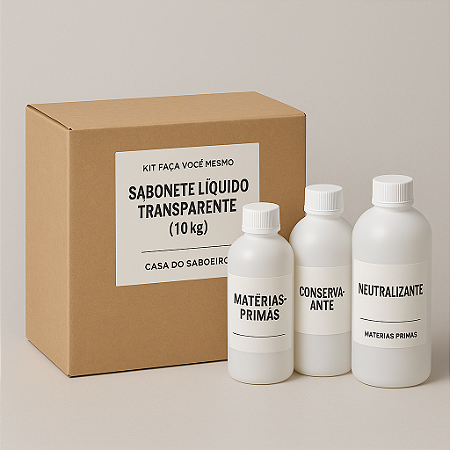 KIT SABONETE LIQUIDO TRANSPARENTE 10 KG