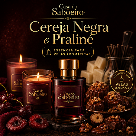ESSENCIA CEREJA NEGRA E PRALINÉ CANDLE