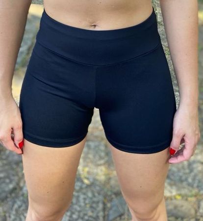 SHORTS FITNESS BIODEGRADÁVEL - PRETO
