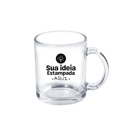 Caneca vidro cristal 325ml personalizada