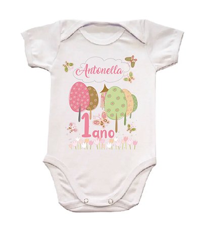 Body bebê personalizado Jardim Encantado