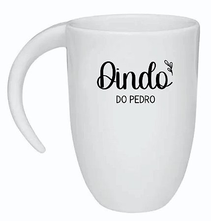 Caneca personalizada com alça meia lua (fall) Dindo 350ml
