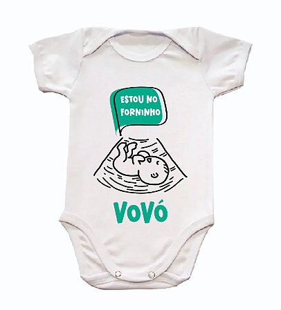 Body bebê Estou no forninho VOVÓ e VOVÔ