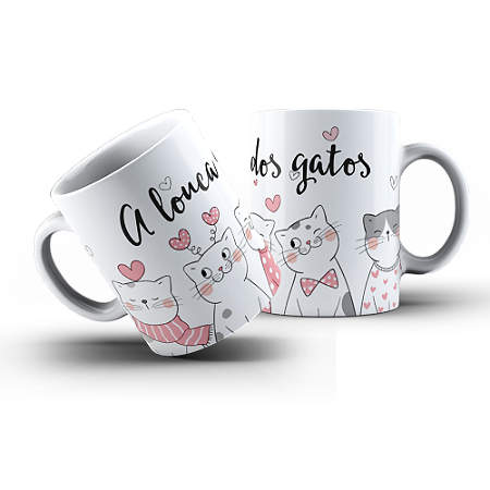 Caneca divertida A Louca dos Gatos