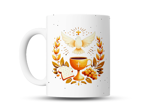 Caneca personalizada Primeira Eucaristia com mensagem 325ml