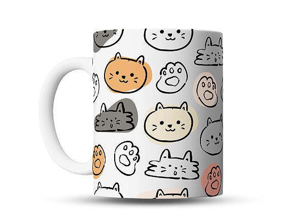 Caneca de café gatinhos fofinhos 325ml
