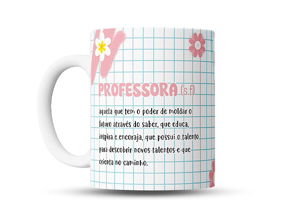 Caneca de café Significado Professora - Melhor prof do mundo