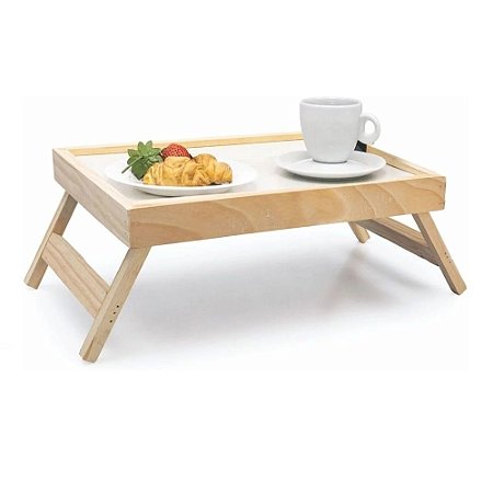Bandeja Dobrável Para Café Da Manhã e Refeições Na Cama