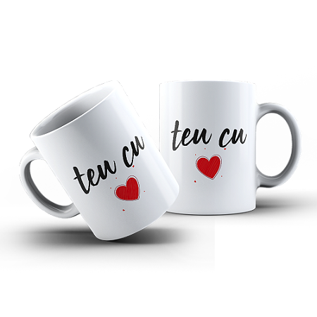 Caneca de café divertida Teu cú com coração 325ml