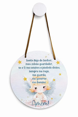 Enfeite porta infantil Santo Anjo Menina