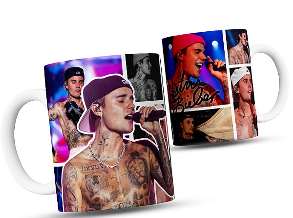 Caneca Justin Bieber – Collage Variada Show 325ml