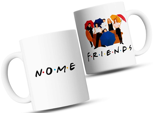 Caneca Friends Personalizada com Nome – Série Friends – Presente Criativo para Fãs – 325ml
