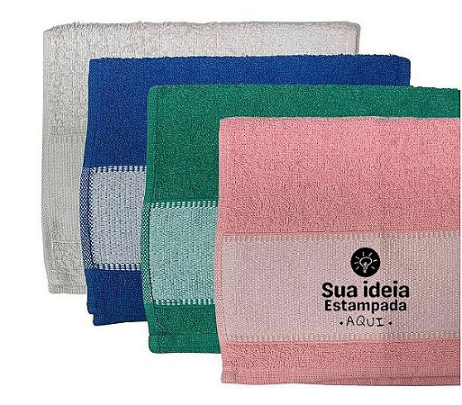 Toalha lavabo personalizada com sua logomarca - 16 unidades