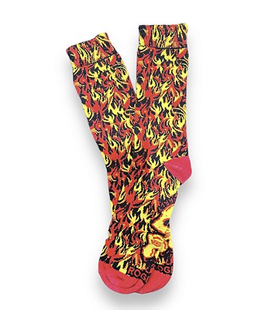 Meia Gnarly Foot FIRE colab Rogeri-O