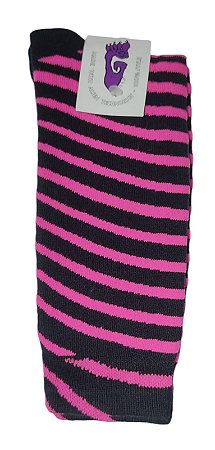 Meia Gnarly Foot Listrada Rosa