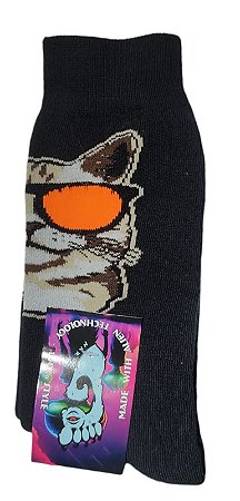 Meia Gnarly Foot Gato de Oculos