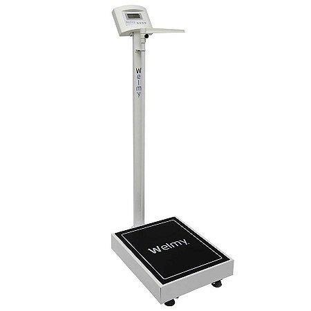 Balança Antropométrica Digital 300 Kg - Plataforma 40cm x 50cm visor em LED - Welmy