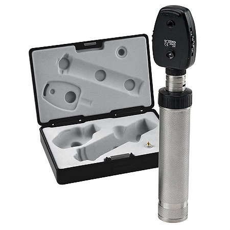 Oftalmoscópio 2.5V Visio 2000 Xenon Halógena com Estojo rígido  e Lâmpada SS - MD