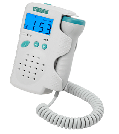 Detector Fetal Portátil Digital com Bateria Recarregável FD 200D - MD