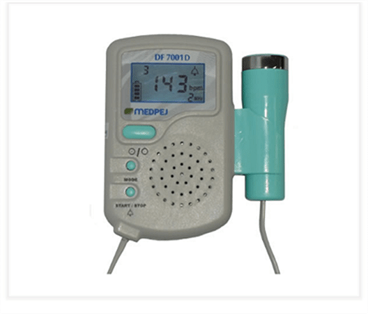 Detector Fetal Digital Portátil com Bateria Recarregável e Carregador DF-7001 D - Medpej