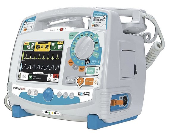 Cardioversor Bifásico CardioMax com Oximetria - Instramed