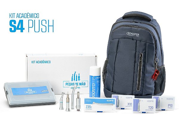 Kit Acadêmico de Peças de Mão - S4 PUSH - Schuster