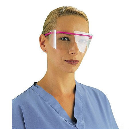 Protetor Ocular Descartável Para Profissionais (Kit c/ 200 Viseiras + 50 Armações) - EyeShield MD