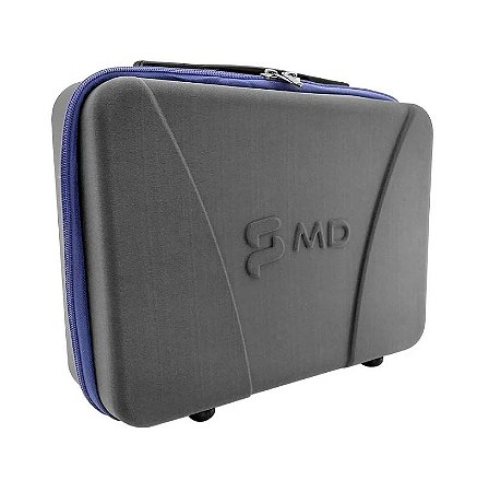 Maleta Clinicase PRO MD 24 x 35 x 9,5cm com Bolsos Internos e Zíper Roxo- MD