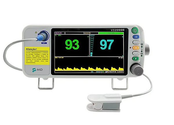 Oxímetro de Pulso MD de mesa, LCD, Colorido, Bateria Integrada, Bivolt VS2000E C/ SENSOR ADULTO - MD